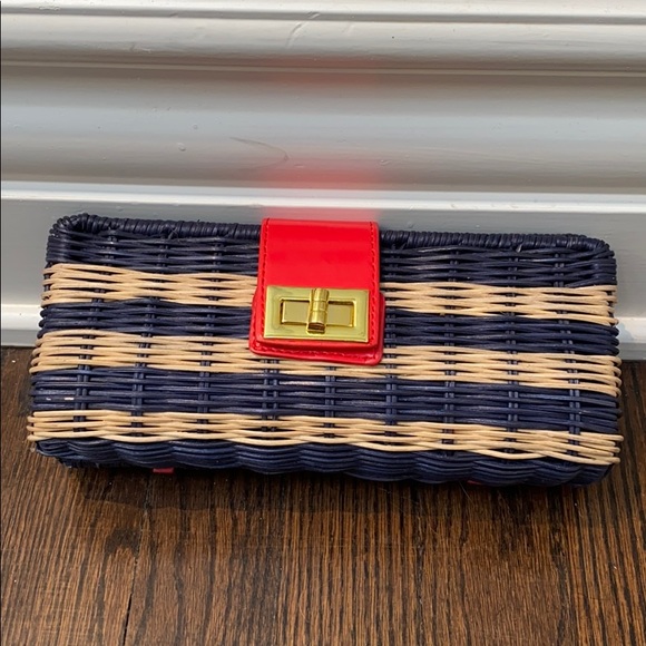 J. Crew Handbags - J Crew striped clutch